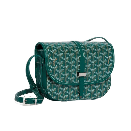 Goyard Goyardine Belvedere II Green PM Messenger Bag