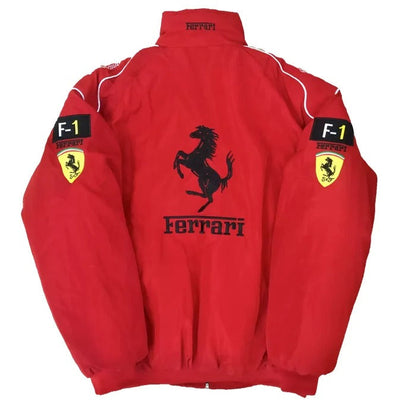 F1 VINTAGE FERRARl JACKET RED