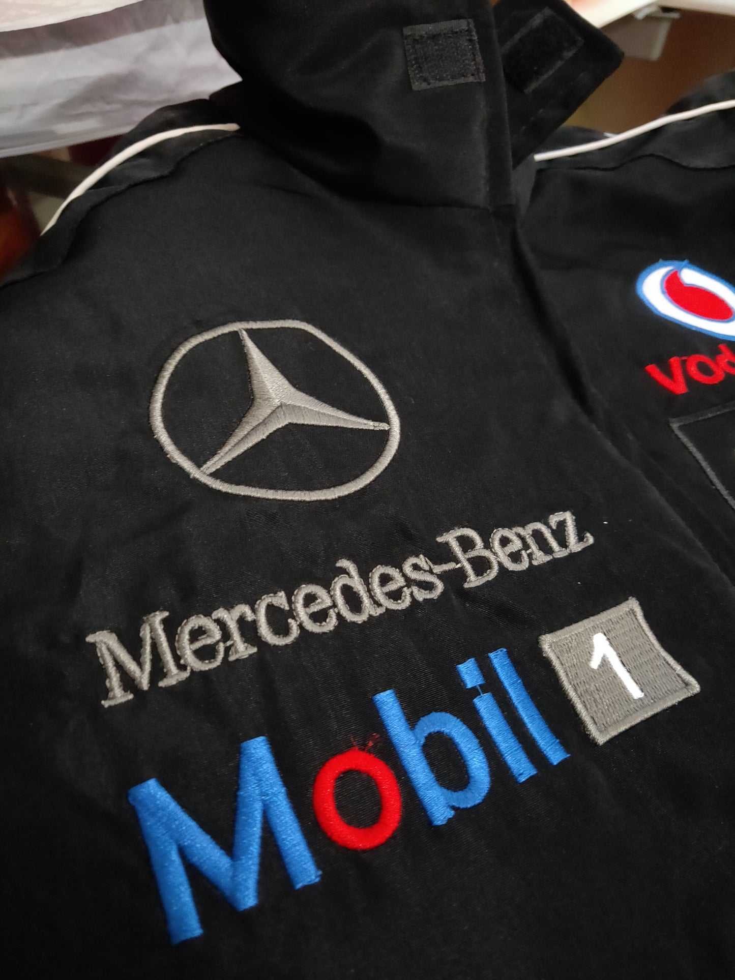 F1 VINTAGE MERCEDS BENZ JACKET BLACK