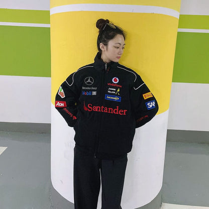 F1 VINTAGE MERCEDS BENZ JACKET BLACK