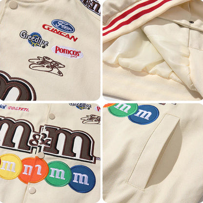 M&M NASCAR RACING JACKET WHITE