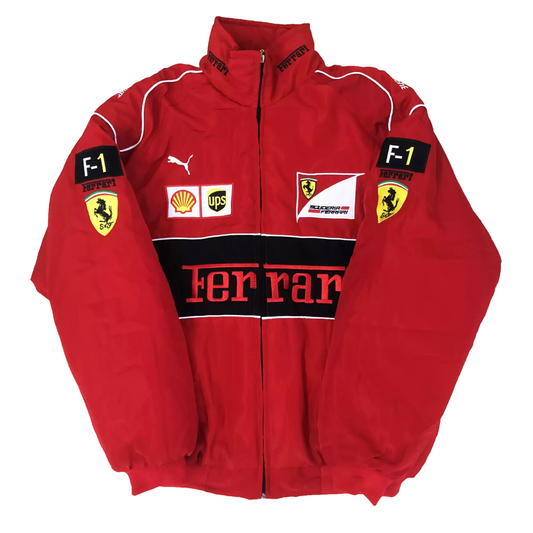 F1 VINTAGE FERRARl JACKET RED