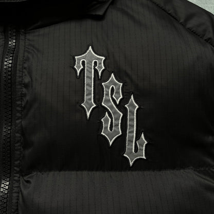 Trapstar Shooters Black/Reflective Hooded Puffer