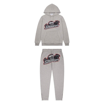 Trapstar Shooters Grey Red Edge London Tracksuit