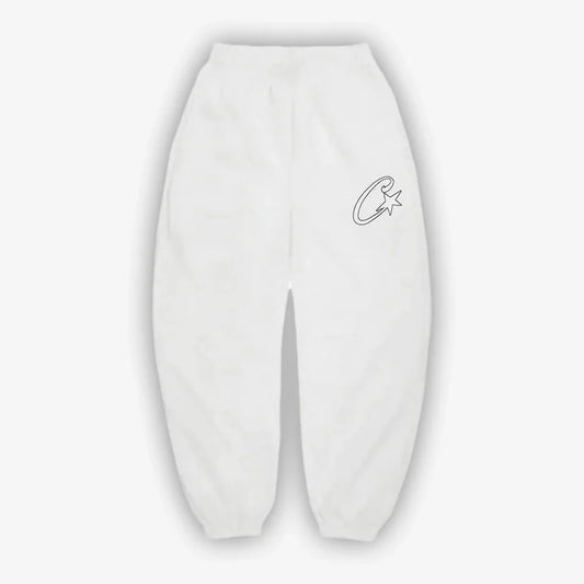 Corteiz C-Star Appliqué Jogger- White