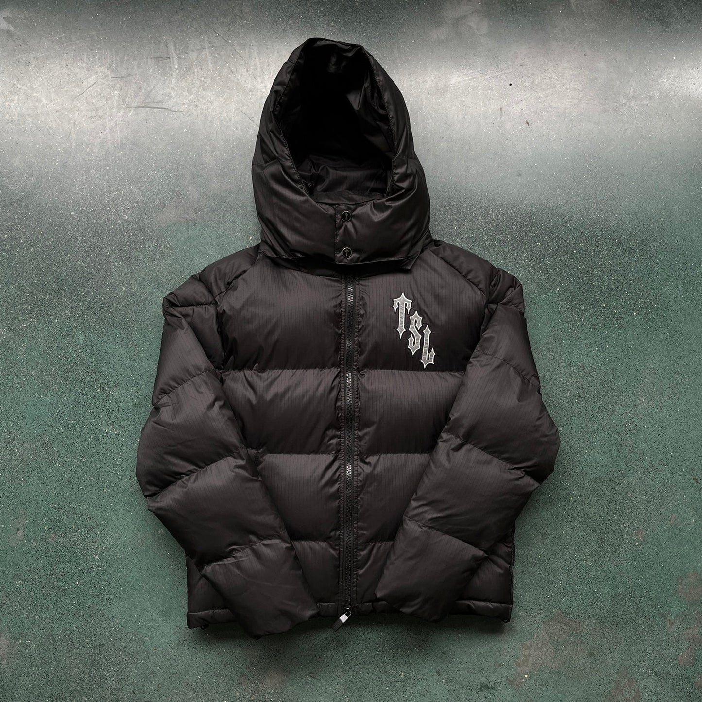 Trapstar Shooters Black/Reflective Hooded Puffer