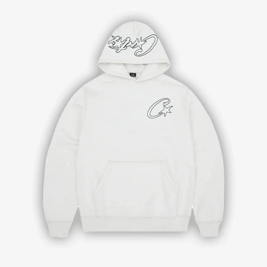 Corteiz C-Star Appliqué Hoodie- White