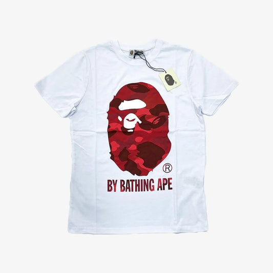 BAPE White & Red by Bathing Ape Tshirt