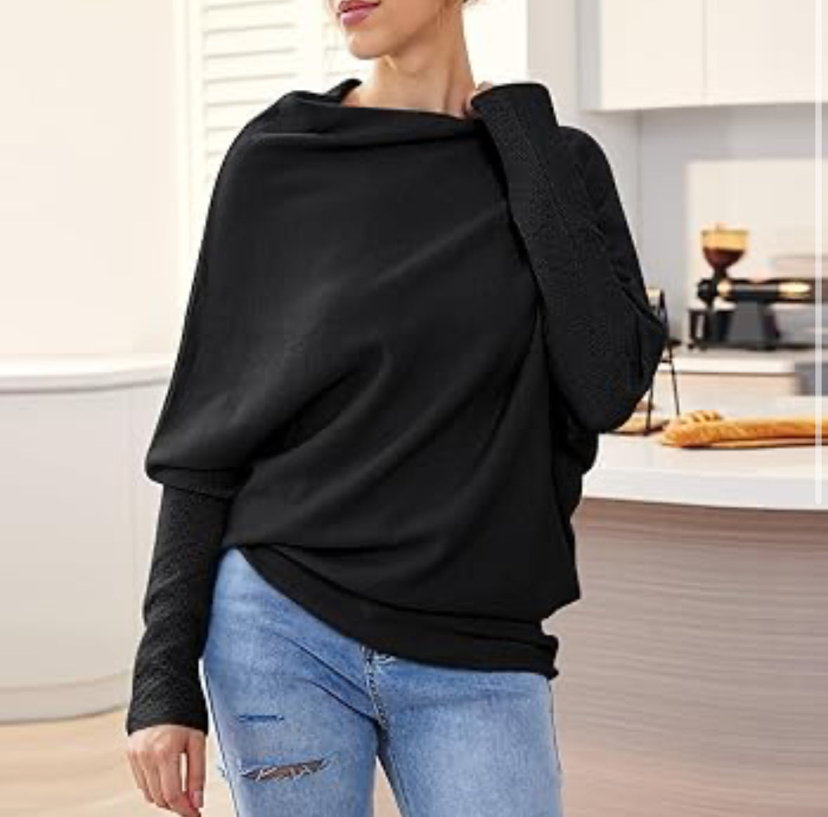 Asymmetrical Draped Sweater