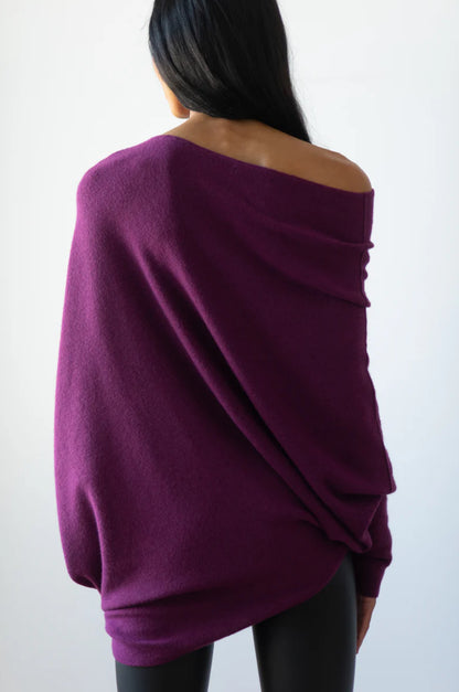 Asymmetrical Draped Sweater