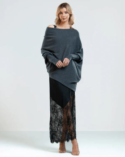 Asymmetrical Draped Sweater