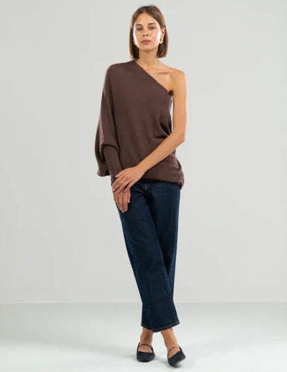 Asymmetrical Draped Sweater