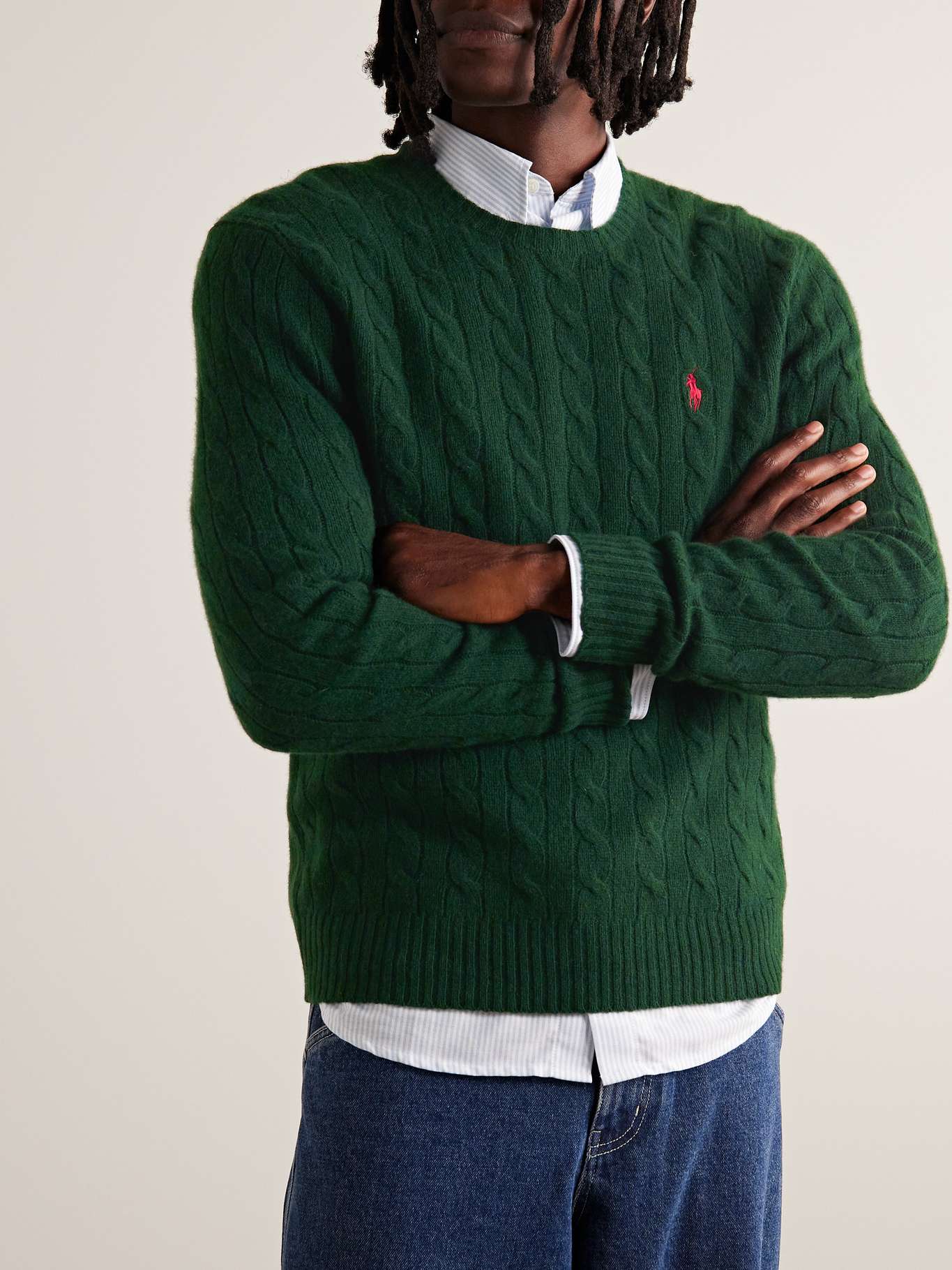 Ralph Lauren Polo Cable-Knit Wool-Cashmere Sweaters