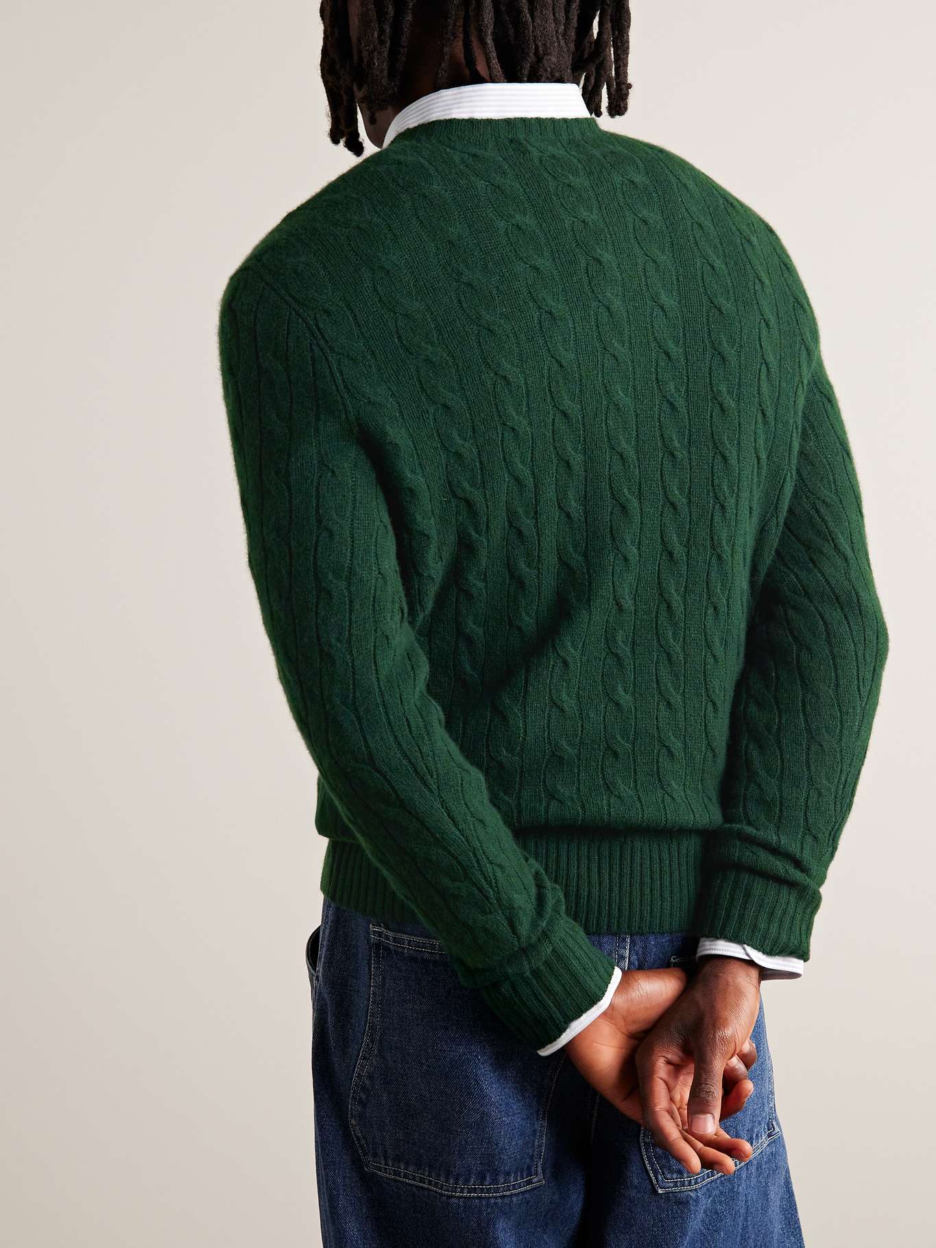 Ralph Lauren Polo Cable-Knit Wool-Cashmere Sweaters