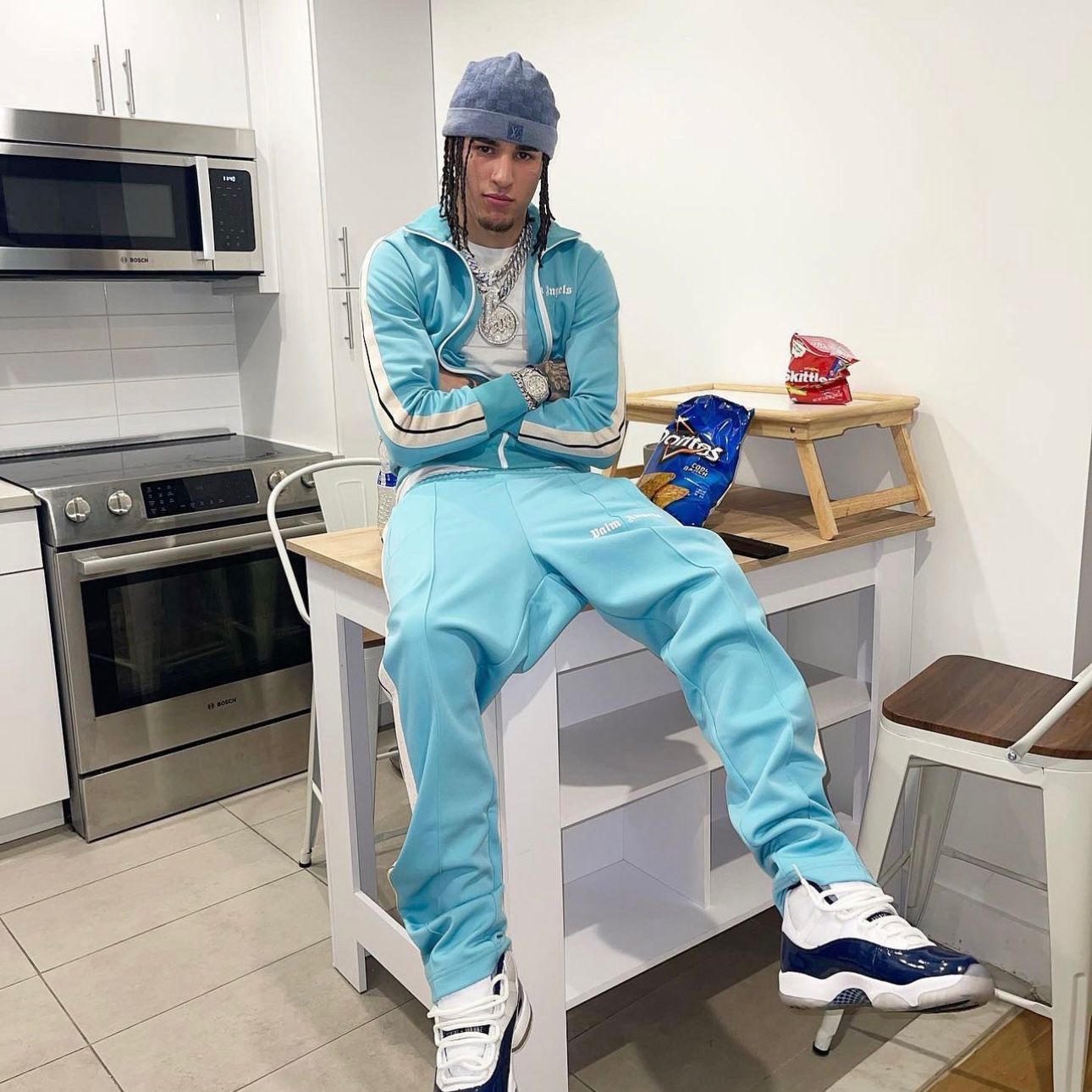 Palm Angels Tracksuit Sky Blue