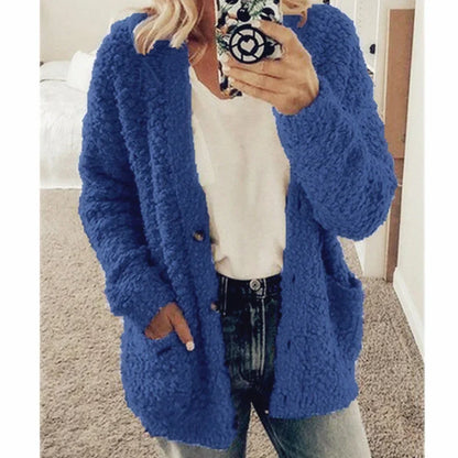 Autumn And Winter Plus Size Cardigan Casual Velvet Short Jacket