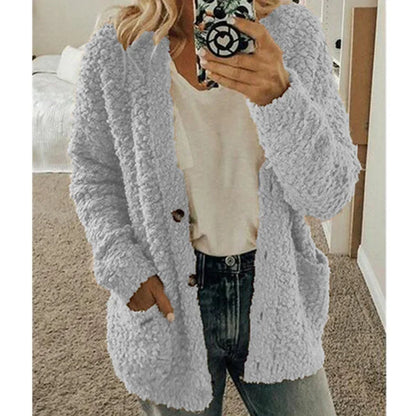 Autumn And Winter Plus Size Cardigan Casual Velvet Short Jacket