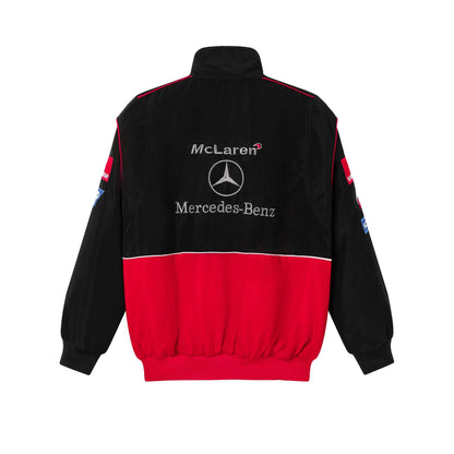 F1 VINTAGE MERCEDS BENZ JACKET RED BLACK